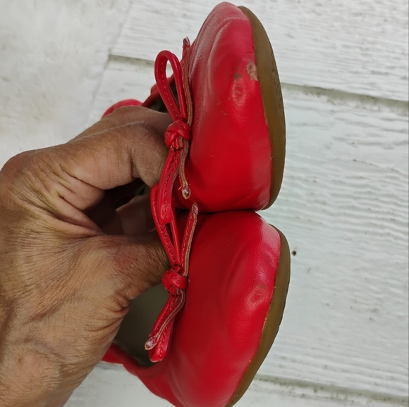 Leather ABUSA Ballet Flat Shoes Loafers Woman Sz 8.5" Salmon Color Point Toes - Picture 9 of 12